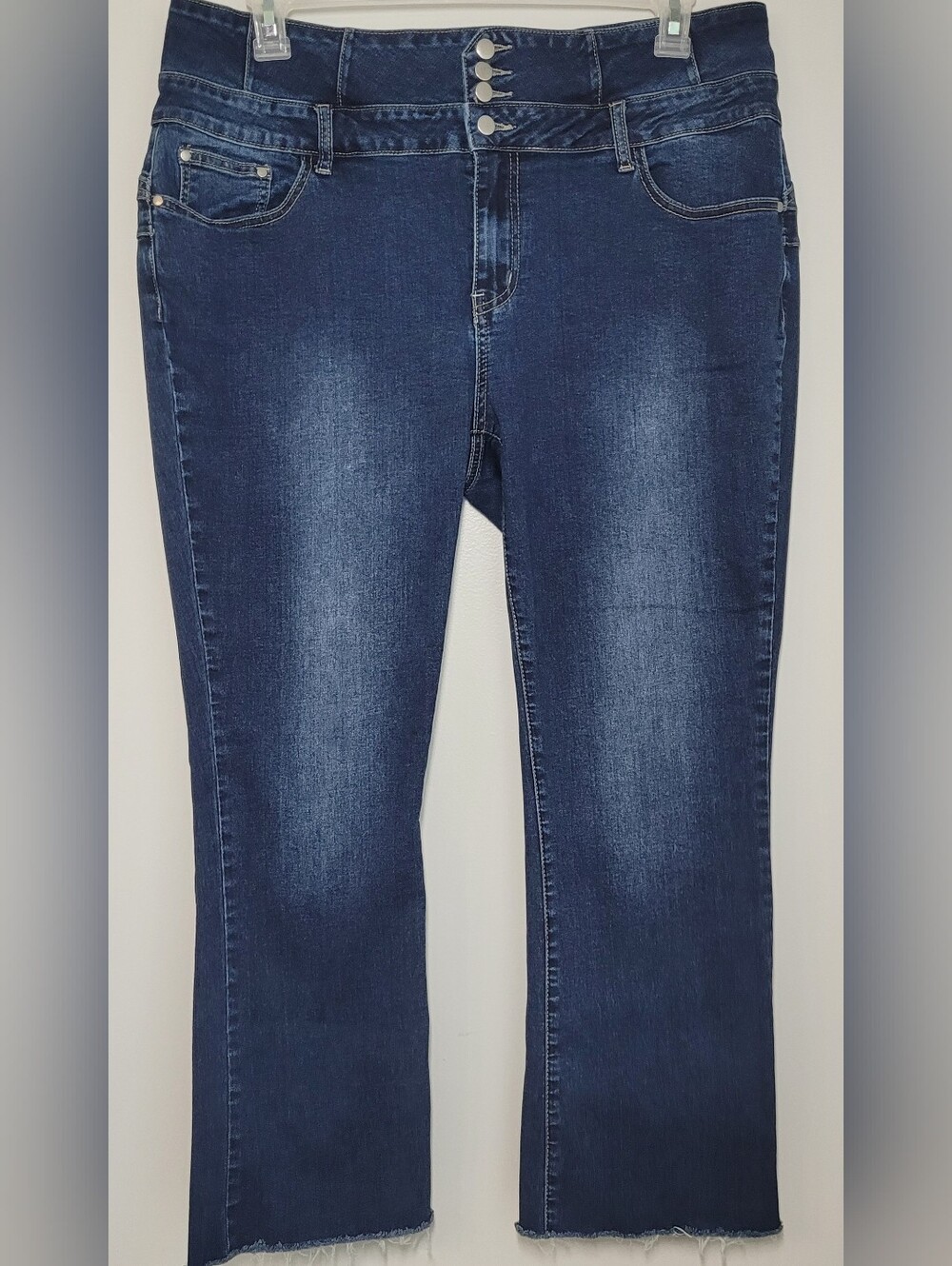 Flamingals Dark Wash High-Rise Straight Blue Jeans 3X Like New